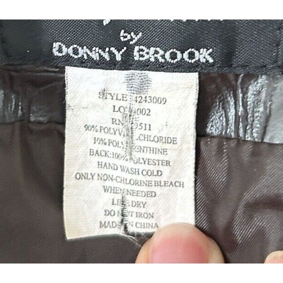 Vintage Alanni Womens Jacket XL Black Faux Leather Alligator Pockets Mob Wife - Picture 2 of 10